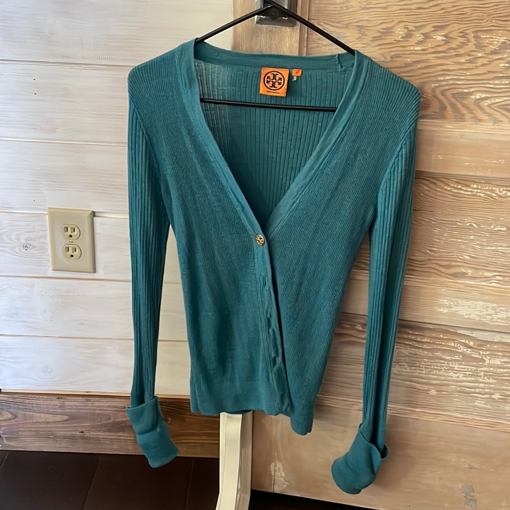 Tory Burch Turquoise Cardigan
